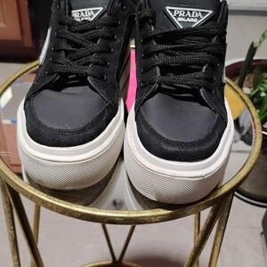Prada Black and White Sneakers